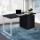 Artiss Computer Desk with Drawers, Honeycomb Board, 140cm Black, Sturdy Workspace with Anti-Rust Features