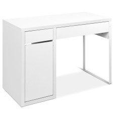 Artiss Computer Desk with Drawer Cabinet, White, 105x50x75cm - Sleek, Durable, Space-Saving Study Furniture