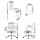 Artiss Foldable Computer Desk and PU Leather Office Chair Set, Wall Mounted, White, Adjustable Height, Space Saving