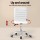 Artiss Computer Desk and Office Chair Set, Foldable Wall Mount Table, PU Leather, White, Space Saving, Adjustable