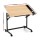 Artiss Adjustable Oak Drafting Table - 100x60cm MDF Desk, Multi-Functional Art & Drawing Station with Side Tray