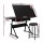 Artiss Drawing Desk and Stool Set Black, Adjustable Angle, MDF Desktop, Slide-Out Table, Drawers, 120x60cm, Steel Frame