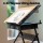 Artiss Natural & Black Drawing Desk Set - Adjustable Tilt Drafting Table with Stool, MDF Top, Steel Frame, Storage