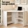 Artiss Corner Computer Desk White MDF 85x85cm L-Shaped Home Office Workstation with Shelves and CPU Stand