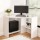 Artiss Corner Computer Desk White MDF 85x85cm L-Shaped Home Office Workstation with Shelves and CPU Stand