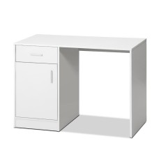 Artiss Computer Desk with Drawer and Cabinet, Engineered Wood, 100cm, White - Modern Office Storage Solution