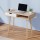 Artiss Computer Desk 90cm Oak and White – Scandinavian Style, Drawer, Open Shelf, Rubber Wood Legs, Sturdy Build