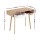 Artiss Computer Desk 90cm Oak and White – Scandinavian Style, Drawer, Open Shelf, Rubber Wood Legs, Sturdy Build