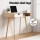 Artiss Computer Desk 90cm Oak and White – Scandinavian Style, Drawer, Open Shelf, Rubber Wood Legs, Sturdy Build