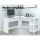 Artiss Computer Desk L-Shape 15mm Particle Board White 136CM - Space-Saving Design with Shelves and Cable Management