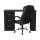 Artiss Computer Desk 120cm with Executive Office Chair Set, PU Leather High Back, Drawers & Shelves, Black