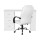 Artiss 120cm Computer Desk and Executive Office Chair Set, White, PU Leather, High Back, Storage Drawers, Shelves