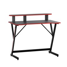 Artiss Gaming Desk, MDF Board, 100CM, Black - Stylish & Durable Two-Tier Design with Y-Shaped Legs, 90kg Capacity