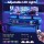 Artiss 120cm Gaming Desk with RGB LED Lights Built In Power USB Ports and Monitor Shelf Carbon Fibre Top