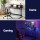 Artiss 120cm Gaming Desk with RGB LED Lights Built In Power USB Ports and Monitor Shelf Carbon Fibre Top