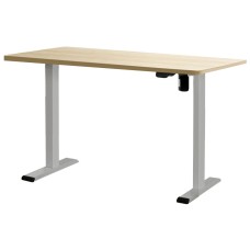 Artiss Motorised Standing Desk, Particle Board, 140CM, White Oak, Adjustable Height, Quiet Operation, Home Office