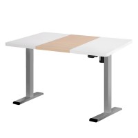 Artiss 120CM Electric Standing Desk, Dual-Motor Adjustable Frame, Metal, 70-120cm Height, White Desktop, Quiet Operation