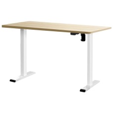 Artiss Motorised Sit-Stand Desk - White Oak 120cm | Adjustable Height for Home & Office Productivity