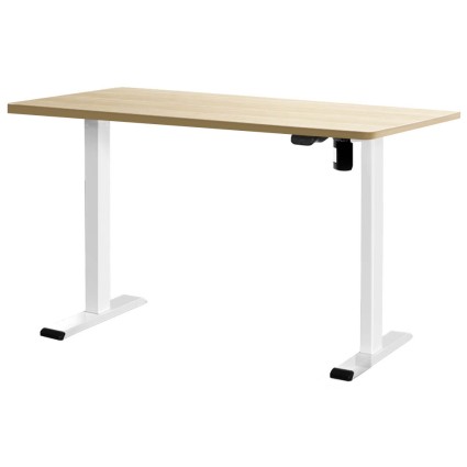 Artiss Motorised Sit-Stand Desk - White Oak 120cm | Adjustable Height for Home, Office Productivity