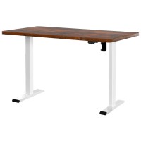 Artiss Motorised Sit-Stand Desk, Rustic Brown 120cm - Adjustable Height, Eco-Friendly, Quiet Operation