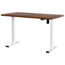 Artiss Motorised Sit-Stand Desk, Rustic Brown 120cm - Adjustable Height, Eco-Friendly, Quiet Operation