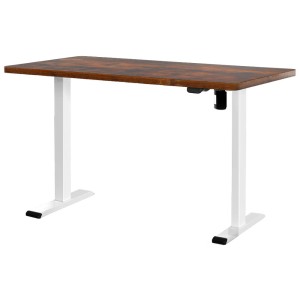 Artiss Motorised Sit-Stand Desk, Rustic Brown 120cm - Adjustable Height, Eco-Friendly, Quiet Operation