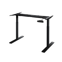 Artiss Dual Motor Adjustable Standing Desk Frame - Black, 125KG Load, Height Adjustable, Digital Control Panel, 69-117cm