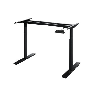 Artiss Dual Motor Adjustable Standing Desk Frame - Black, 125KG Load, Height Adjustable, Digital Control Panel, 69-117cm