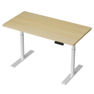 Artiss Standing Desk Motorised Electric Dual Motor 120cm White Oak, Height Adjustable, Digital Control, Eco-Friendly