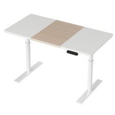 Artiss Motorised Standing Desk Dual Motor 120cm White Pine Adjustable Height, Timer, Memory Settings