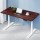 Artiss Motorised Electric Standing Desk, Metal Frame, 120CM, Walnut, Dual Motors, Height Adjustable, Eco-Friendly