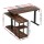 Artiss Electric Standing Desk L-Shaped 120cm, Rustic Brown, Adjustable Height, Motorized with Digital Control Panel