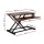 Artiss Rustic Brown Adjustable Standing Desk Riser - Ergonomic 2-Tier Sit-Stand Solution with Gas Spring Lift