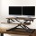 Artiss Rustic Brown Adjustable Standing Desk Riser - Ergonomic 2-Tier Sit-Stand Solution with Gas Spring Lift