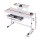 Artiss Manual Height Adjustable Standing Desk, 120CM White, MDF Board, Built-in Drawer, Hand Crank, Home Office Use