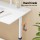Artiss Manual Height Adjustable Standing Desk, 120CM White, MDF Board, Built-in Drawer, Hand Crank, Home Office Use