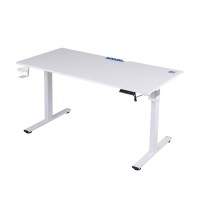 Artiss Electric Height Adjustable 140cm Gaming Desk with RGB LED, Memory Control, MDF Desktop, and Cable Management