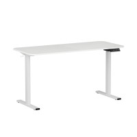 Artiss 140cm Electric Standing Desk - Adjustable Height 73-118cm, Motorised, White Melamine Desktop, Steel Frame