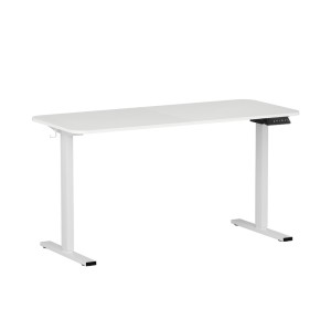 Artiss 140cm Electric Standing Desk - Adjustable Height 73-118cm, Motorised, White Melamine Desktop, Steel Frame