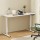 Artiss 140cm Electric Standing Desk - Adjustable Height 73-118cm, Motorised, White Melamine Desktop, Steel Frame