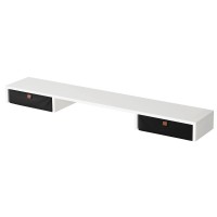 Maximise Your Workspace with the Artiss 120cm White Standing Desk Shelf - 2-Tier Design, Removable Shelf, Fabric Drawer