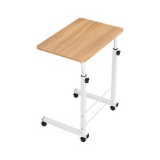 Artiss Adjustable Laptop Desk Table 60CM - Light Wood, Portable & Lightweight, Height Adjustable, 360° Rotating Stand