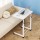 Artiss White Adjustable Laptop Desk Table - 60CM, Portable, U-Shape, 360° Rotating, MDF Top, Lockable Wheels