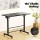 Artiss 80CM Height Adjustable Wooden Laptop Desk Table, Mobile Bedside Table with Tilt Top, Black, Steel Frame