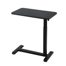 Artiss Adjustable Laptop Desk - 70CM Mobile Workstation with Pneumatic Height Adjustment, L-Shape Metal Frame, Black