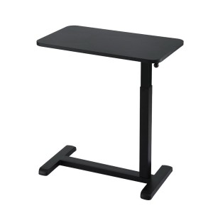 Artiss Adjustable Laptop Desk - 70CM Mobile Workstation with Pneumatic Height Adjustment, L-Shape Metal Frame, Black
