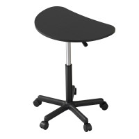 Artiss Portable Laptop Desk, Height Adjustable, 360° Rotating Stand, 60CM Black, Steel & Nylon Frame, Caster Wheels