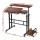 Artiss Adjustable Mobile Twin Laptop Desk Table 80cm Dark Wood, Height Adjustable, MDF, Tilting Top, Lockable Wheels