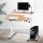 Artiss Adjustable 80CM Mobile Twin Laptop Desk, Light Wood, Dual Tabletops, Height & Tilt Adjust, Portable & Sturdy
