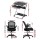 Artiss Computer Desk and Mesh Office Chair Set, Black, 15mm Thick Board, 360° Wheels, Adjustable Ergonomic Chair